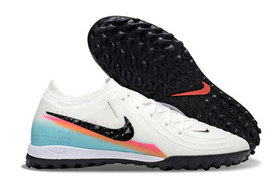 Chuteira Society Nike Phantom GX2 Branca/Azul/Rosa