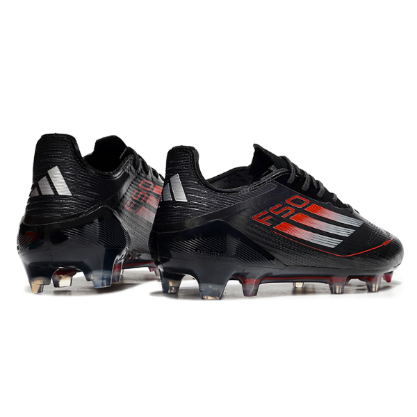 Adidas F50 Elite Black White and Red Firm Ground FG Football Boot