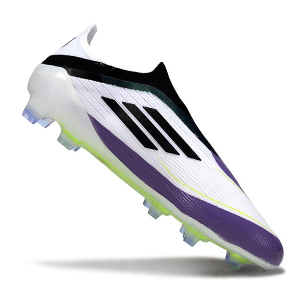 Adidas F50 Elite Laceless Black and Blue Firm Ground FG Football Boot