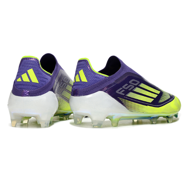 Adidas F50 Elite Laceless Purple and Green Firm Ground FG Football Boot