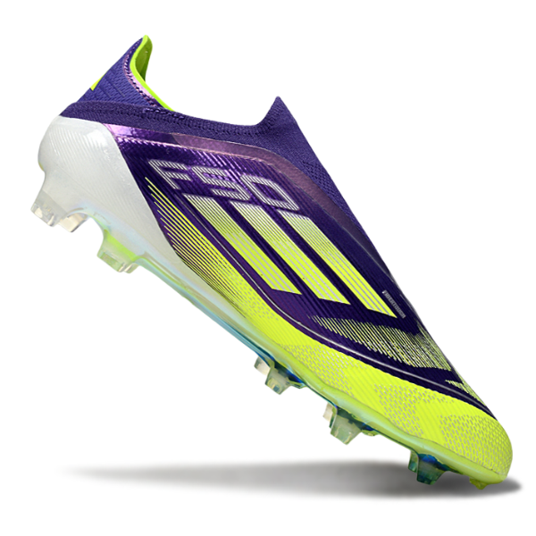Adidas F50 Elite Laceless Purple and Green Firm Ground FG Football Boot