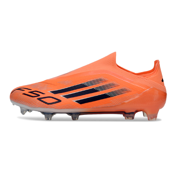Adidas F50 Elite Laceless Orange and Black Firm Ground FG Football Boot