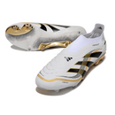 Adidas Predator 25 Elite Laceless White and Gold Firm Ground FG Football Boot