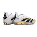Adidas Predator 25 Elite Laceless White and Gold Firm Ground FG Football Boot