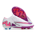Nike Zoom Mercurial Vapor 15 Elite White Pink and Blue Firm Ground FG Football Boot