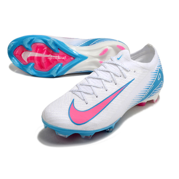 Nike Air Zoom Mercurial Vapor 16 Elite White Blue and Pink Firm Ground FG Football Boot