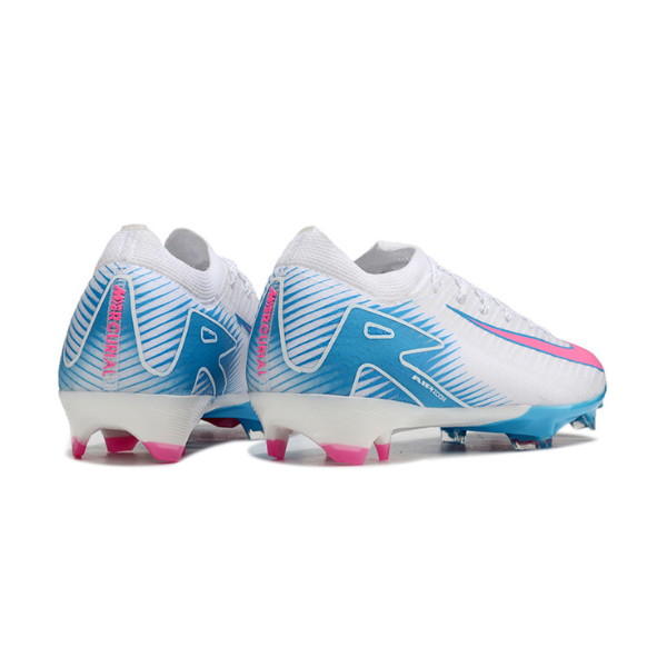 Nike Air Zoom Mercurial Vapor 16 Elite White Blue and Pink Firm Ground FG Football Boot