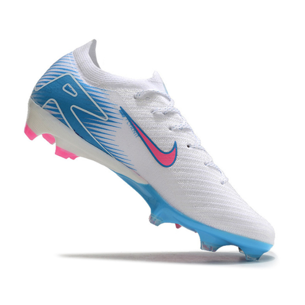 Nike Air Zoom Mercurial Vapor 16 Elite White Blue and Pink Firm Ground FG Football Boot