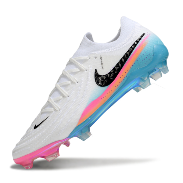 Nike Phantom GX2 Elite White Light Blue and Pink Firm Ground FG Football Boot