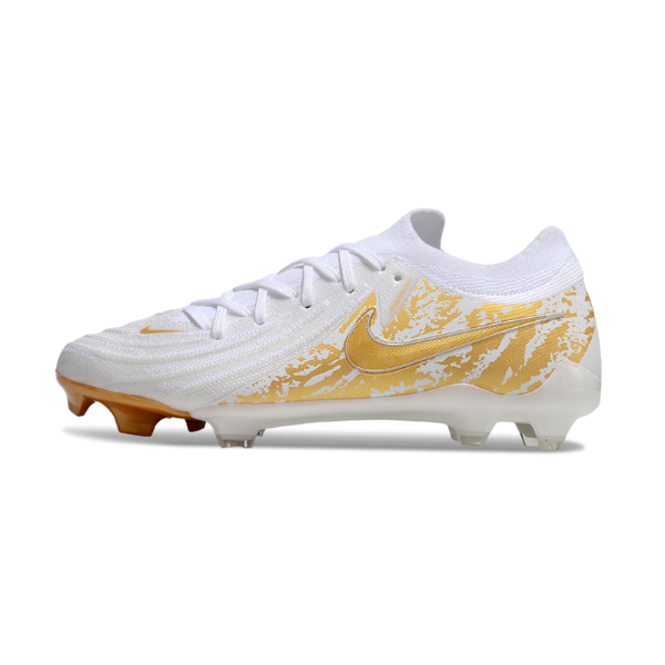 Nike Phantom GX2 Elite White and Gold Firm Ground FG Football Boot