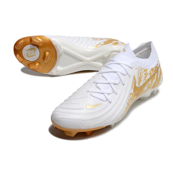 Nike Phantom GX2 Elite White and Gold Firm Ground FG Football Boot