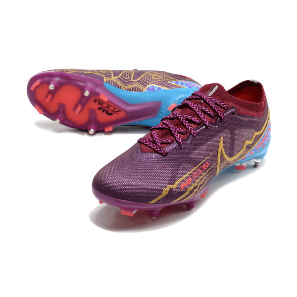 Nike Zoom Mercurial Vapor 15 Elite Purple Aluminium Studs SG Football Boot Mbappe