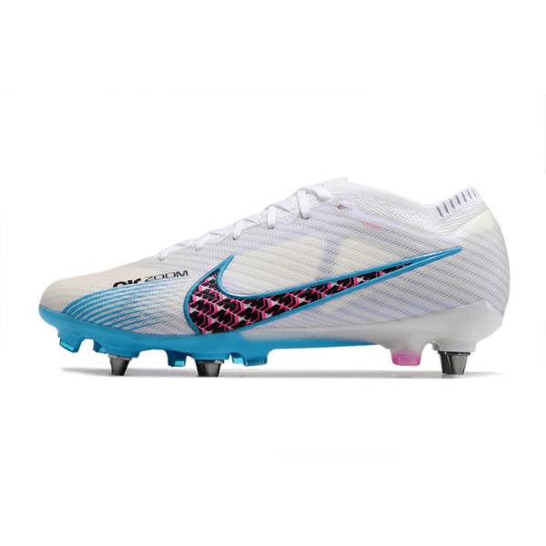 Nike Zoom Mercurial Vapor 15 Elite Grey Blue and Pink Mixed Studs SG Football Boot