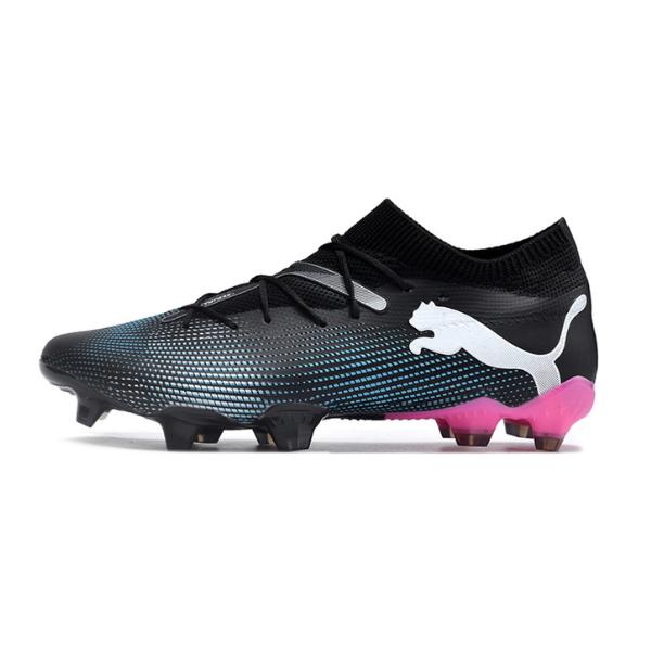 Puma Future 7 Black Light Blue and Pink Firm Ground FG Football Boot