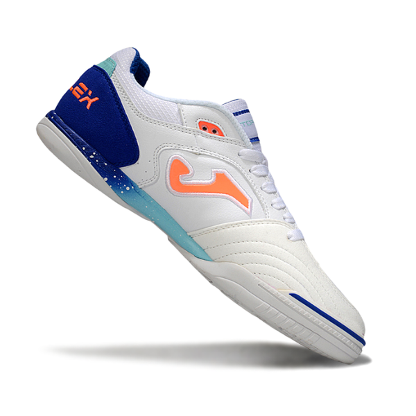 Joma Top Flex 24 White and Blue Indoor IC Football Boot