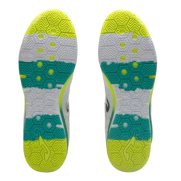 Joma Top Flex Rebound White Green and Yellow Indoor IC Football Boot