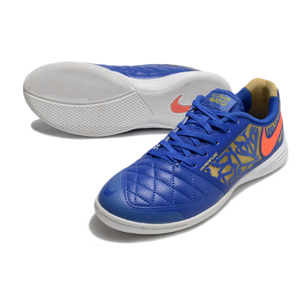 Nike Lunar Gato II Blue and Gold Indoor IC Football Boot