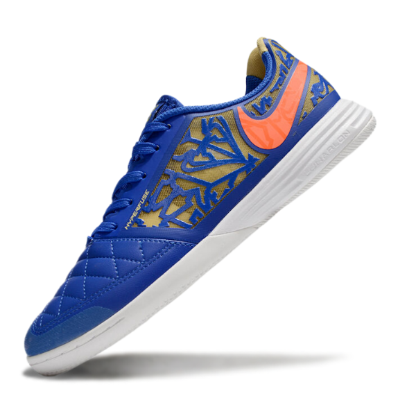 Nike Lunar Gato II Blue and Gold Indoor IC Football Boot