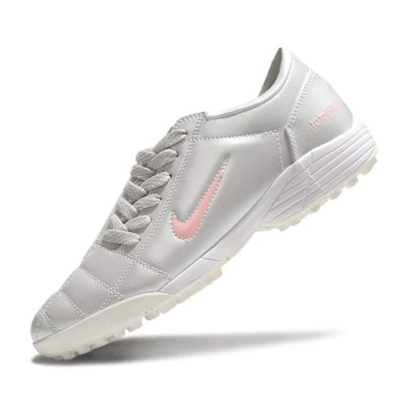 Chuteira Society Nike Total 90 III Silver and Pink Turf TF Football Boot