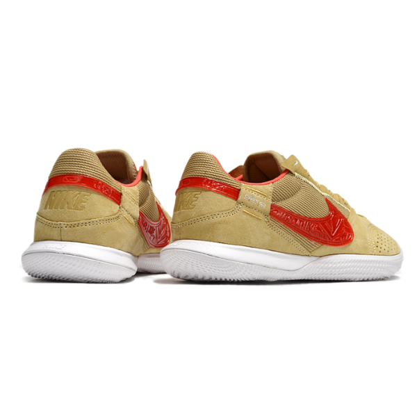 Nike Streetgato Beige and Red Indoor IC Football Boot