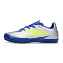 Chuteira Society Adidas F50 Club Gray and Dark Blue Turf TF Football Boot