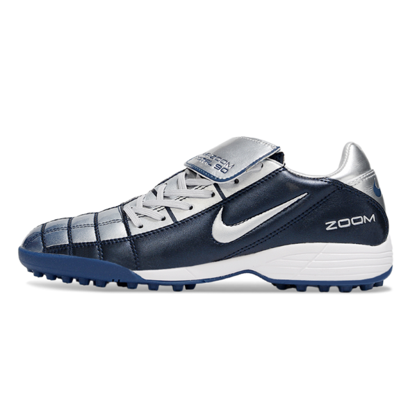 Nike Air Zoom Total 90 III Turf TF Navy Blue and Gray Football Boot