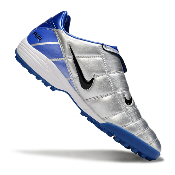 Chuteira Society Nike Air Zoom Total 90 III Turf TF Gray and Blue Football Boot