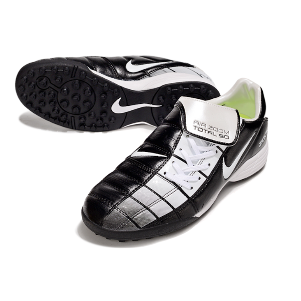 Chuteira Society Nike Air Zoom Total 90 III Black and White Turf TF Football Boot