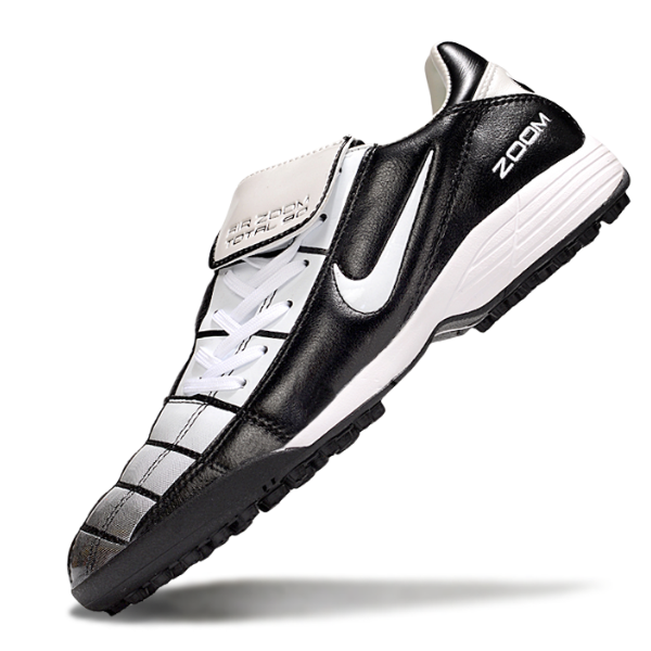 Chuteira Society Nike Air Zoom Total 90 III Black and White Turf TF Football Boot