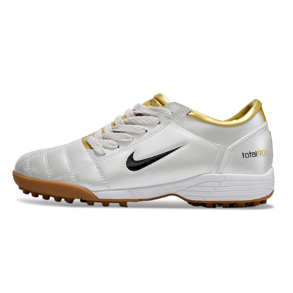 Chuteira Society Nike Total 90 III Turf TF Grey and Gold Football Boot
