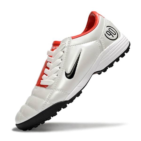 Chuteira Society Nike Total 90 III Turf TF White and Red Football Boot