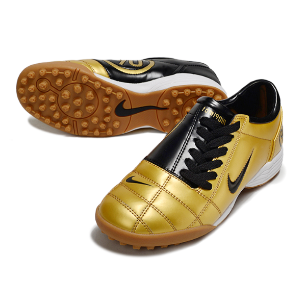 NiChuteira Society ke Total 90 III Turf TF Gold and Black Football Boot