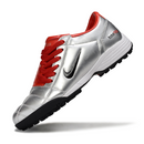 Chuteira Society Nike Total 90 III Turf TF Silver and Red Football Boot
