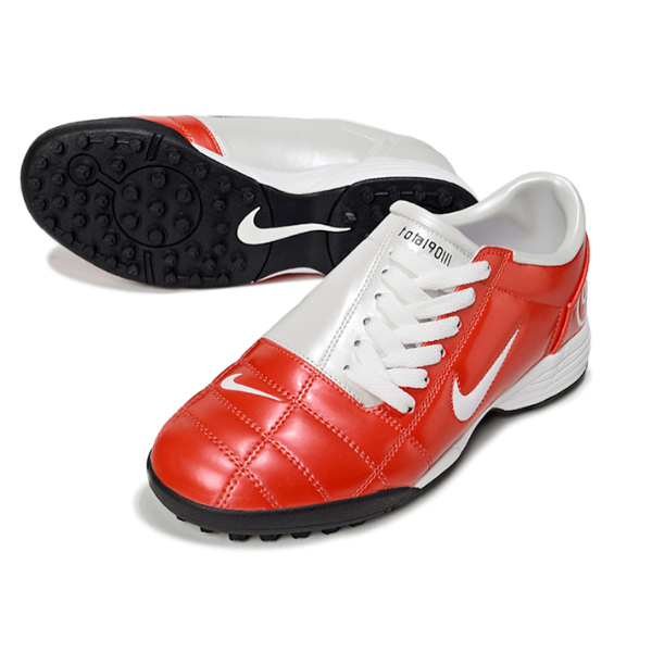 Chuteira Society Nike Total 90 III Turf TF Red and White Football Boot