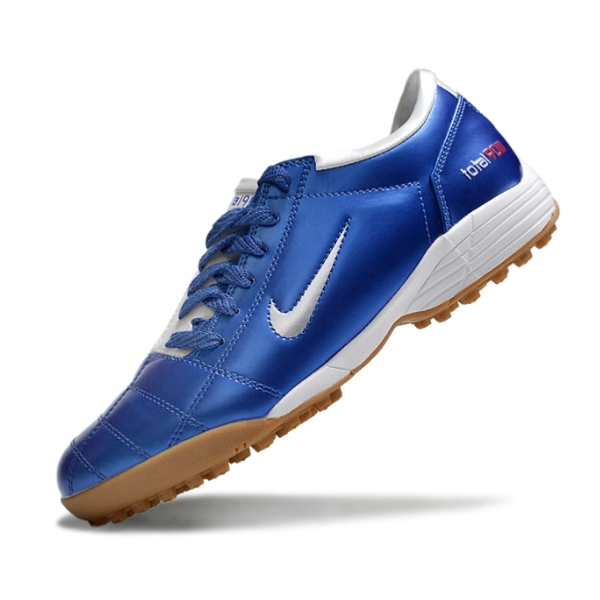 Chuteira Society Nike Total 90 III Turf TF Blue and White Football Boot