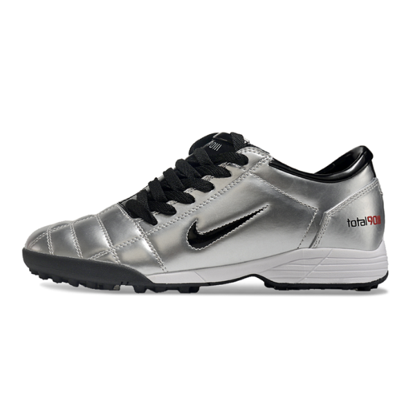 Chuteira Society Nike Total 90 III Silver and Black Turf TF Football Boot