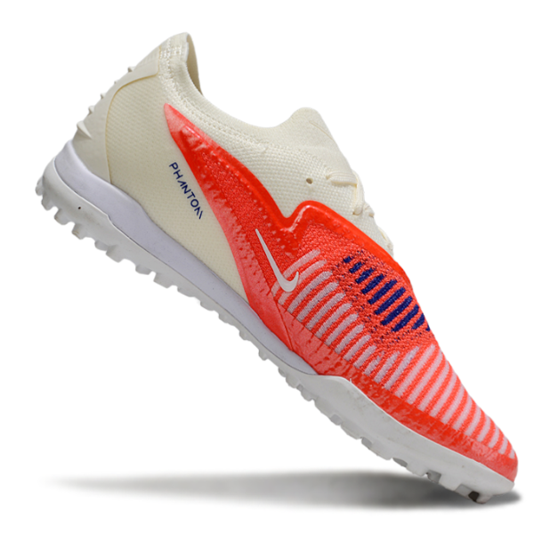 Chuteira Society Nike Phantom 6 Elite White and Orange Turf TF Football Boot